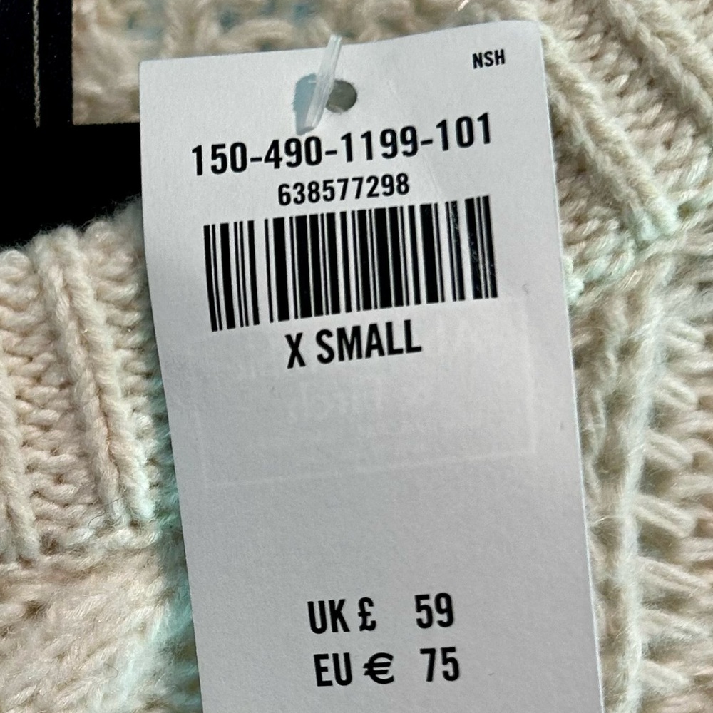 Abercrombie & Fitch Cream Oversized Cable Knit Sweater- Size Extra Small XS / S - Picture 7 of 9